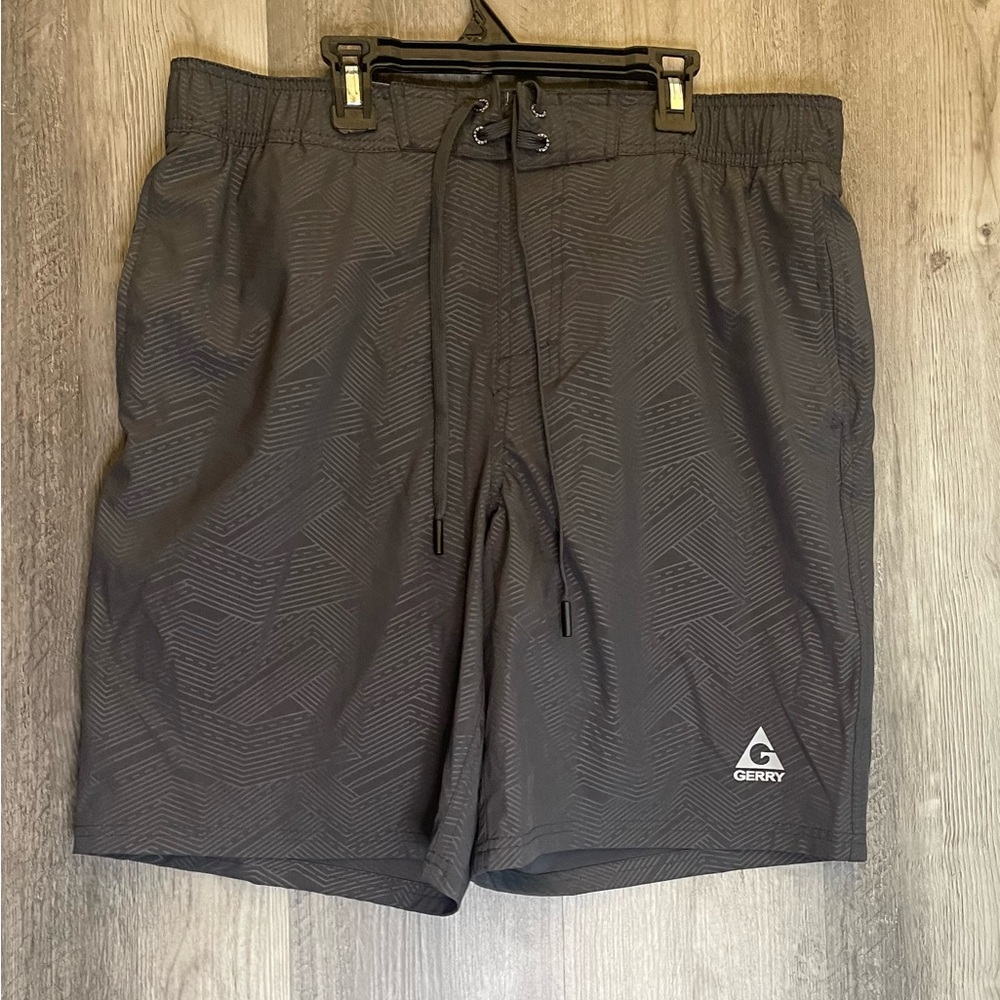Gerry Men’s Athletic Shorts Large Gray Performance Outdoor Hiking Trail Gym